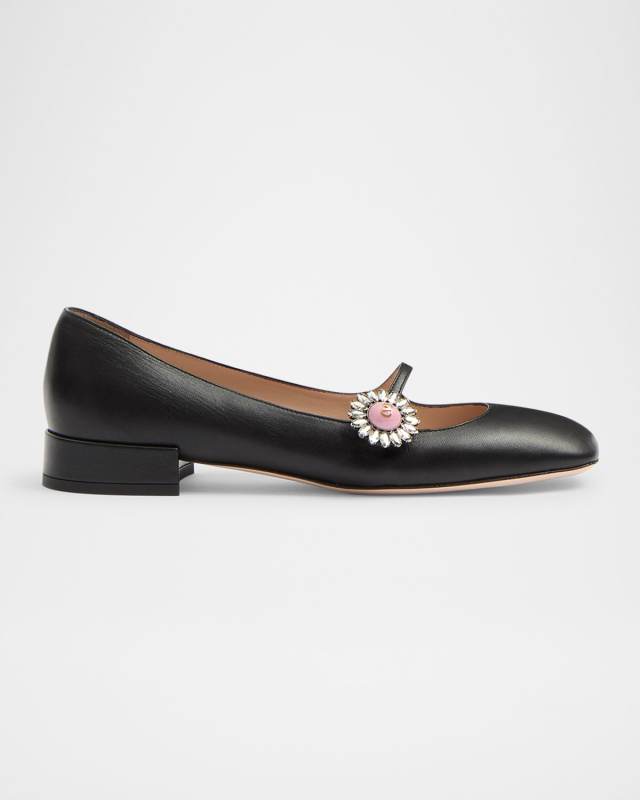 Mary Jane Jeweled Ballerina Flats
